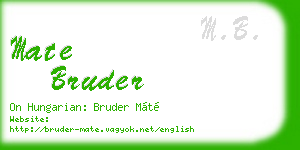 mate bruder business card