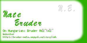 mate bruder business card